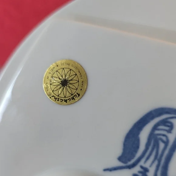 Takahashi Handcrafted Blue and White Phoenix Decorative Picture Frame - Picture 6 of 6